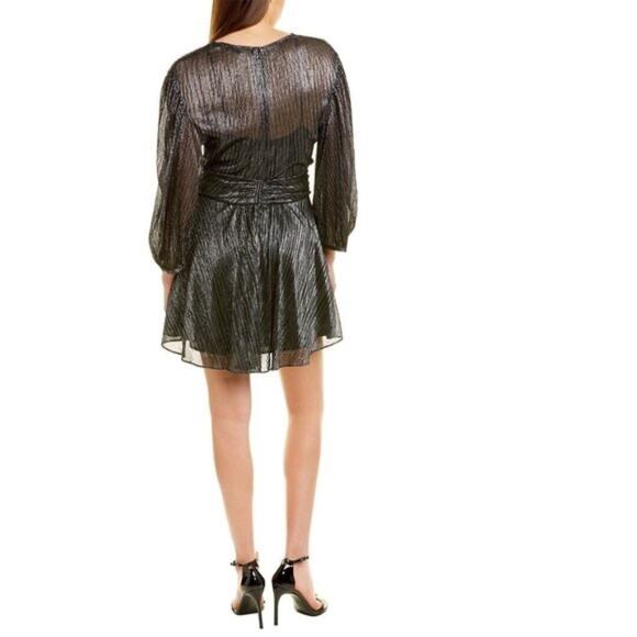IRO Irisa Mini Dress Black Silver Metallic Holiday Size 40 US 8 - Picture 11 of 11